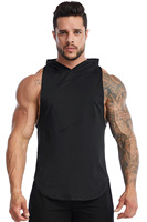 Débardeur d'entraînement à capuche pour homme, t-shirt de musculation sans manches pour homme, musculation, musculation