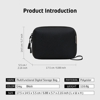 Sac de rangement électronique en nylon multi-poches pour câbles et chargeurs, idéal pour les voyages, faible MOQ