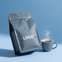 Sacs d'emballage alimentaire autoportants en gros, en PE, avec fermeture éclair de sécurité, pour café et aliments pour animaux, tailles personnalisables (250g-2.5kg)