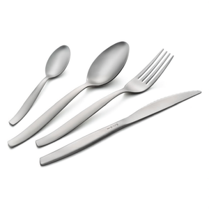 Shark <b>Sandblasted</b> Stainless Steel Cutlery Set 24 Piece Satin Chrome 6 Settings Dishwasher Safe - Product Image 2