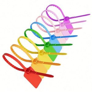 Sceaux de sécurité en plastique pour extincteurs, étiquettes vierges jetables, attaches de signalisation autobloquantes pour camions, cadeau promotionnel - Product Image 2