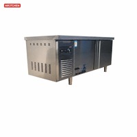 Mini congélateur sous table en acier inoxydable à double température Réfrigérateur horizontal Congélateur industriel 200L-500L 2/3 porte
