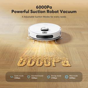 Teendow D60S Ultra 6000Pa 라이더 자동 세척 로봇 진공 및 걸레 청소기 (베이스 스테이션 포함) - Product Image 3