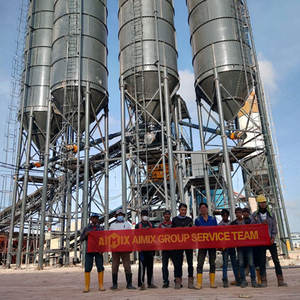 120 M3/H équipement d'usine de RMC de béton préfabriqué AJ120 coût d'usine de béton prêt à l'emploi en Indonésie - Product Image 2