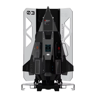 NPC ALSEYE Mecha Space PC Case, Special Spaceship Shape Design Micro ATX/ITX PC Case 360 Cooler Gaming Computer Cases & Towers