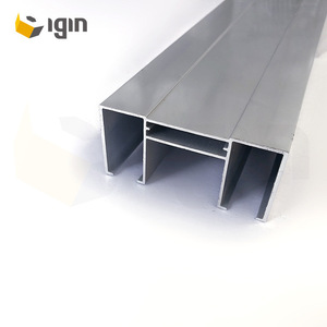 โปรไฟล์อะลูมิเนียม Igin รุ่น 28001-1 แบบเคลือบผิวอะโนไดซ์ สำหรับติดตั้งบนเพดาน ใช้สำหรับผนังกั้นห้องสำนักงานสูง - Product Image 1