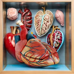 DARHMMY, nuevo estilo, modelo de corazón Jumbo anatómico, anatomía de corazón grande humano para ciencia médica