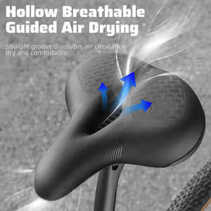 WEST BIKING <span class=keywords><strong>Selle</strong></span> <span class=keywords><strong>de</strong></span> <span class=keywords><strong>vélo</strong></span> <span class=keywords><strong>de</strong></span> montagne en PU imperméable à l'absorption des chocs et à la ventilation, <span class=keywords><strong>selle</strong></span> <span class=keywords><strong>de</strong></span> <span class=keywords><strong>vélo</strong></span> à queue haute avec avertissement réfléchissant - Product Image 5