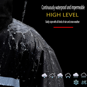 Conjunto de Impermeable y Pantalones de Lluvia Personalizados, Protección Completa del Cuerpo Contra Lluvia Intensa, Reflectantes, con Logotipo Impreso, para Ciclismo, Adultos - Product Image 3