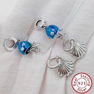 Kit de fabrication de bracelets à breloques HaYa Unicorn, breloques en vrac, pendentifs de bijoux DIY, série Océan, style designer, mode unisexe, 925 - Product Image 5