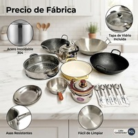 Peralatan Masak Granit Lapisan Batu Anti Lengket Interior Keramik Set Panci dan Wajan Grosir Peralatan Masak Granit