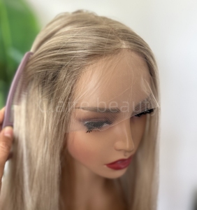 Peluca Judía con Encaje Dorado para Mujer, Cabello Judío, Cabello Virgen Remy Alineado y Queratinizado, Sin Pegamento, Pelucas Judías Largas y Lisas - Product Image 3