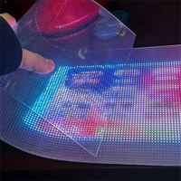 Écran d'affichage LED transparent VIOS à haute transmission lumineuse P10, luminosité 5000 cd, fréquence de rafraîchissement 3840 Hz pour intérieur/extérieur