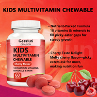 Complément vitaminique pour enfants sur mesure OEM, comprimés de vitamines et de minéraux sans sucre avec fer, zinc, multivitamines à croquer pour enfants