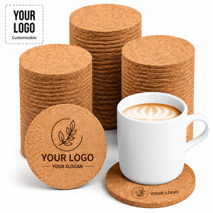 Cork <strong>Coasters</strong> <strong>for</strong> <strong>Drink</strong> Personalised Engraving Print Custom Logo Wholesale Non-Slip Coffee <strong>Drink</strong> Cup Cork Wooden <strong>Coasters</strong> - Product Image 1