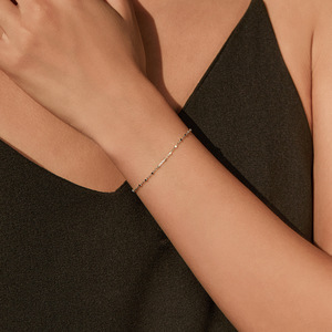 Pulsera fina de plata S925 con diseño de onda elegante, pulsera de cadena reflectante plateada, para uso diario, joyería unisex. - Product Image 3