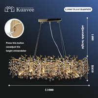 Lustre moderne de luxe personnalisé en or, à plusieurs niveaux, pour villa, salon, restaurant, hôtel, plafond, luminaires décoratifs