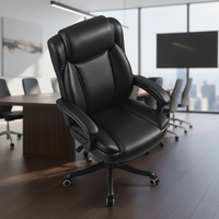 Chaise de bureau de direction ergonomique moderne à dossier haut, inclinable à 135 degrés, réglable en hauteur, en cuir de luxe, confortable
