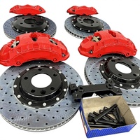 Kit d'étriers de frein à disque 6 pistons 20z Silver Fish Bone 380 405x34mm pour course, retrofit/amélioration Cayenne Macan Panamera