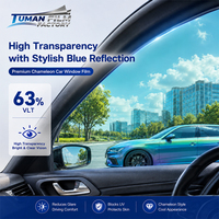 Película para Ventanas de Automóviles Tuman de Alta Transparencia, Efecto Camaleón, 63% VLT, Bloqueo de Rayos UV, Reducción de Reflejos, Rollo de Tinte PET