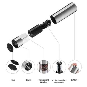 ชุดเครื่องบดเกลือและพริกไทยอัตโนมัติ สแตนเลส สตีล ขายส่ง ฟรี OEM - Product Image 2