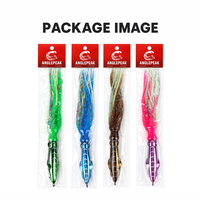 Señuelo de pesca de calamar de PVC y metal para pesca en agua salada, 60g, 100g, 150g, 200g, señuelo de hundimiento para pesca desde embarcación, señuelo de calamar para atún