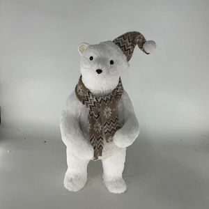 Big Claasi Animatronique <span class=keywords><strong>Ours</strong></span> Polaire Animal En Peluche Noël & Baptême Décor À La Maison Jouet - Product Image 1