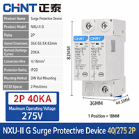 Parafoudre CHINT SPD AC NXU-II-G Type 2 20/40/65/100kA pour la protection contre la foudre et la surtension dans les systèmes de distribution d'énergie AC Basse Tension