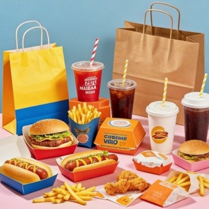 Caja de Embalaje Desechable para Comida para Llevar de Restaurante, para Pollo Frito, Papas Fritas, Hamburguesas, con Logotipo - Product Image 2