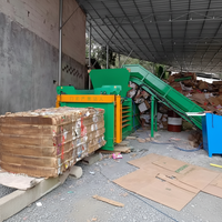 Compacteur hydraulique horizontal automatique pour déchets de papier, carton et cartonage