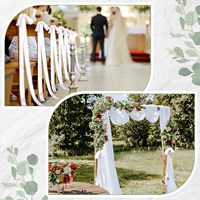 24 nœuds de chaise de mariage et d'Halloween à longues queues de 36 pouces, en ruban de satin polyester pré-noué, pour décoration d'allée d'église, de chaise et de cérémonie de banquet