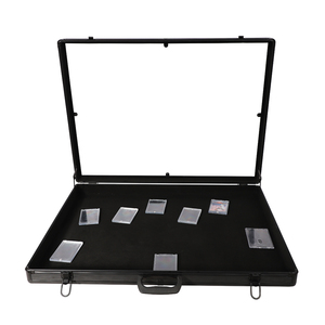 High Quality Black Sports Card Display Case Aluminum Tempered <b>Glass</b> <b>Photo</b> <b>Frame</b> Shadow Box for Collectible Card Storage - Product Image 1