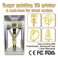 Impresora 3D de azúcar USB de grado alimenticio, máquina de arte congelado de sobremesa para vendedores ambulantes, decoración de pasteles de panadería, 1 año de garantía CE