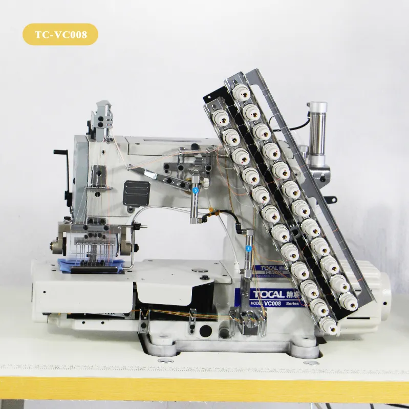 TC-VC008 macchina da cucire ad incastro industriale a punto di copertura in tinta unita generale di alta qualità per pizzo e biancheria intima da donna