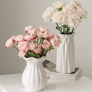 Juego de jarrones de flores artificiales, florero de cerámica estilo INS, jarrones decorativos para el centro de mesa de boda en casa - Product Image 1