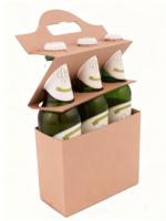 Maßgefertigte Umweltfreundliche Recycelbare Quadratische Papier-Kuchenbox mit Griff Lebensmittelechte Starre Boxen für Saft, Limonade, Bier, Kaffee Offsetdruck
