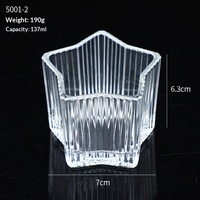 Vase à bougie en verre transparent multi-formes sans PFAS et sans plomb, pot à bougie en verre côtelé vide pour la fabrication de bougies d'aromathérapie DIY