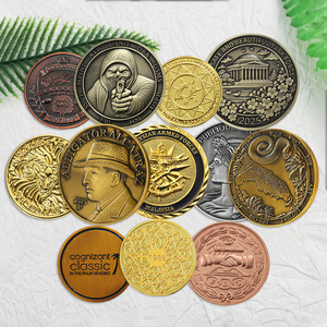 Moneda Conmemorativa de Metal Personalizada <span class=keywords><strong>con</strong></span> Personaje 3D Grabado, de Aleación de Zinc Plateada, de Doble Cara, <span class=keywords><strong>con</strong></span> Borde de Cuerda Trenzada - Product Image 5