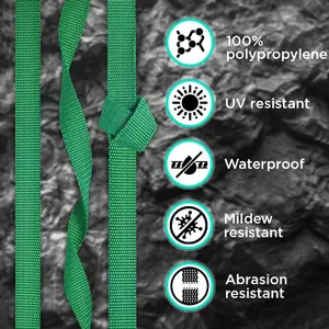 Сверхпрочный полипропиленовый тканевый зеленый ленточный плоский ремень отлично подходит для поводка собак