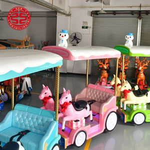 Terrain de jeux Happy Train Parc d'attractions Beautiful Horse Mini Trackless Train pour les enfants à monter pour le centre commercial - Product Image 4