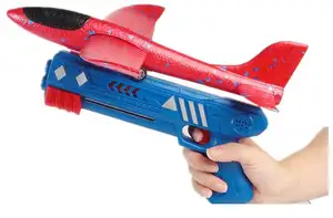 Hot Sell Boy's Toy Aim Shoot Glide Launcher Gun Foam Airplane Aero Launcher