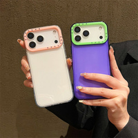 Nouvelle couleur assortie caméra Tpu étui de téléphone portable transparent pour iPhone 17 Air 16 15 Pro Max lentille colorée couverture arrière souple transparente