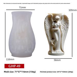 Molde <span class=keywords><strong>de</strong></span> Silicona Desechable para Alas <span class=keywords><strong>de</strong></span> Ángel, para Velas Aromáticas, Jarrones, Almacenamiento, Apto para Horno, Maceta <span class=keywords><strong>de</strong></span> Flores <span class=keywords><strong>de</strong></span> Ángel, Molde para Yeso - Product Image 6