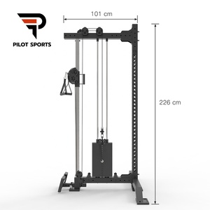 Equipo de gimnasio comercial Cable de una sola columna Lat Pull Machine Sistema de doble polea ajustable Pin Máquina de fuerza de selección de carga - Product Image 4