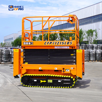 Plateforme élévatrice à ciseaux sur chenilles tout-terrain électrique CFMG 12m, prix usine, avec certification CE