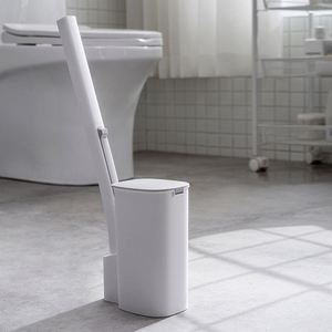 Disposable Toilet <b>Brush</b> with Strong Detergent <b>Long</b> <b>Handle</b> No Dead Angle Plastic Replacement <b>Brush</b> Head - Product Image 4