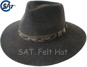 Brown waterproof wool felt hat