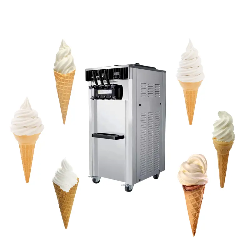 Máquina automática de sorvete self-service 6225A com melhor preço de fábrica (alimentação com bomba de ar)