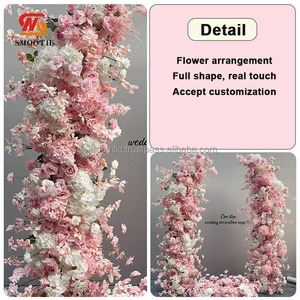 ซุ้มดอกไม้สีชมพู ดีไซน์ใหม่ สวยงาม สำหรับตกแต่งทางเข้างานแต่งงาน - Product Image 3