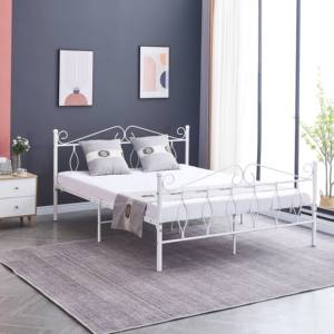 Горячая распродажа, простой металлический каркас кровати, легко собираемый железный каркас для взрослых, апартаментов, спальни - Product Image 4